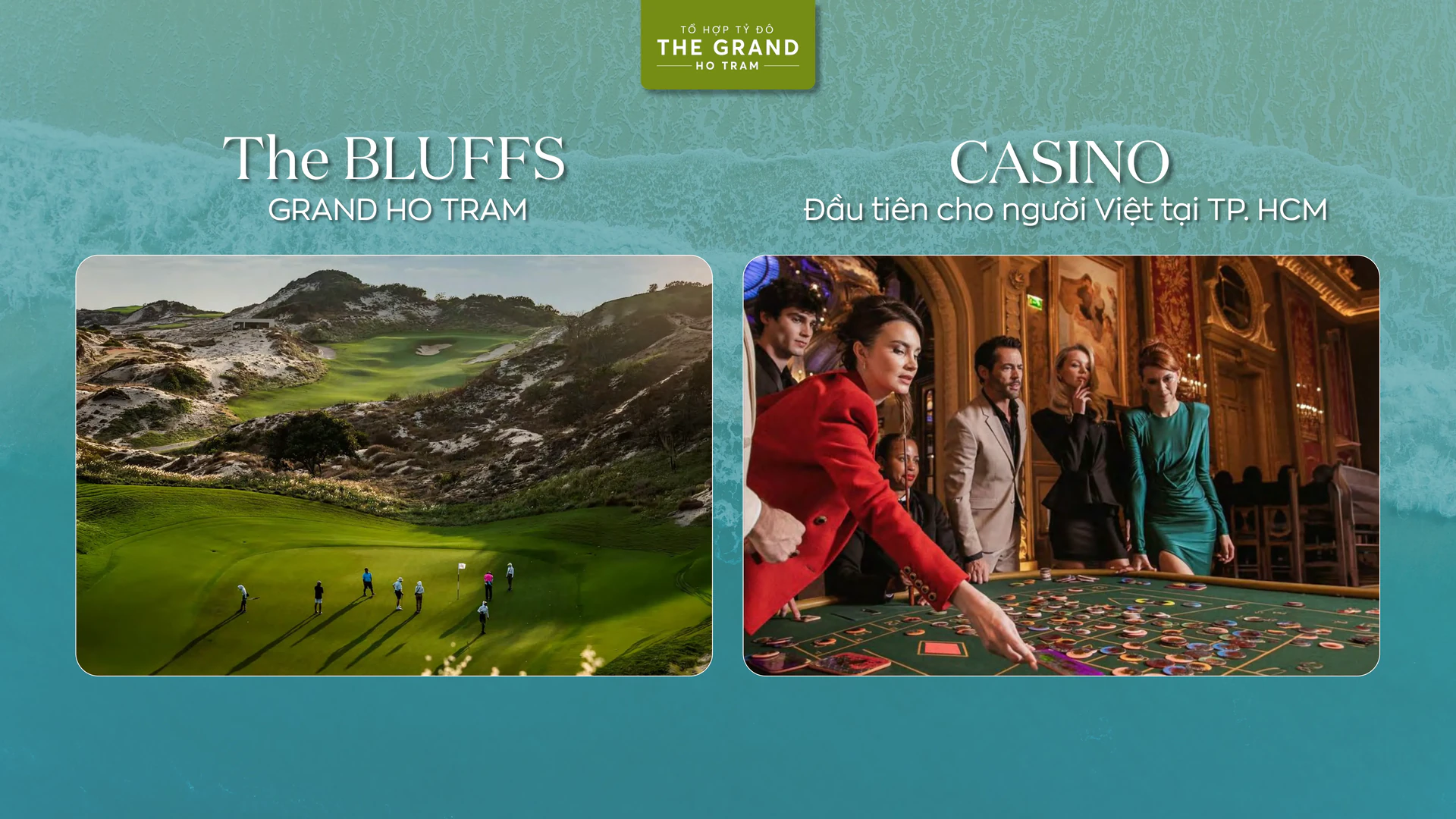 Sân golf The Bluffs và Casino The Grand Ho Tram cạnh Maia Resort Hồ Tràm