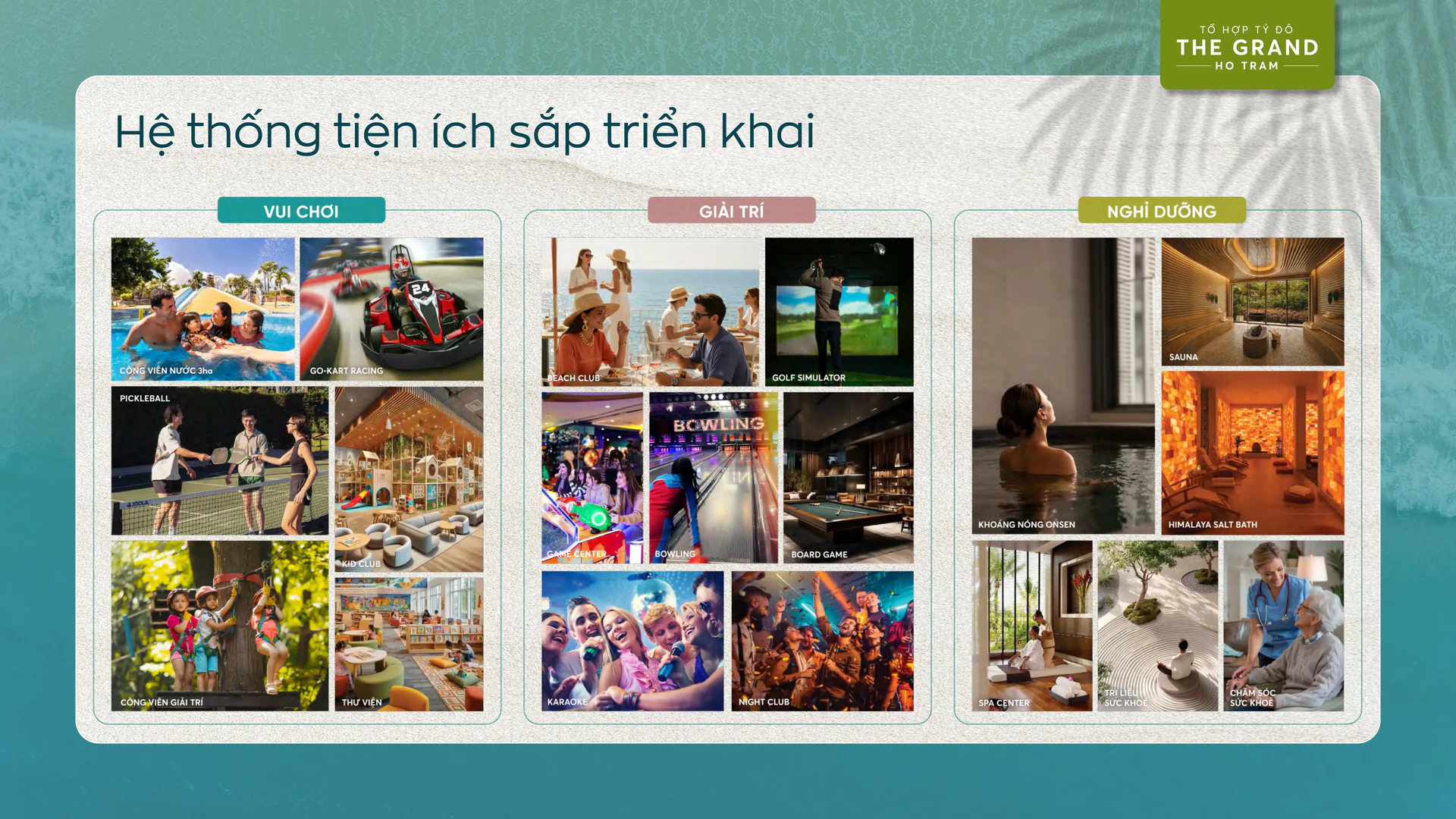 Hệ thống tiện ích vui chơi, giải trí, nghỉ dưỡng sắp triển khai tại Maia Resort Hồ Tràm