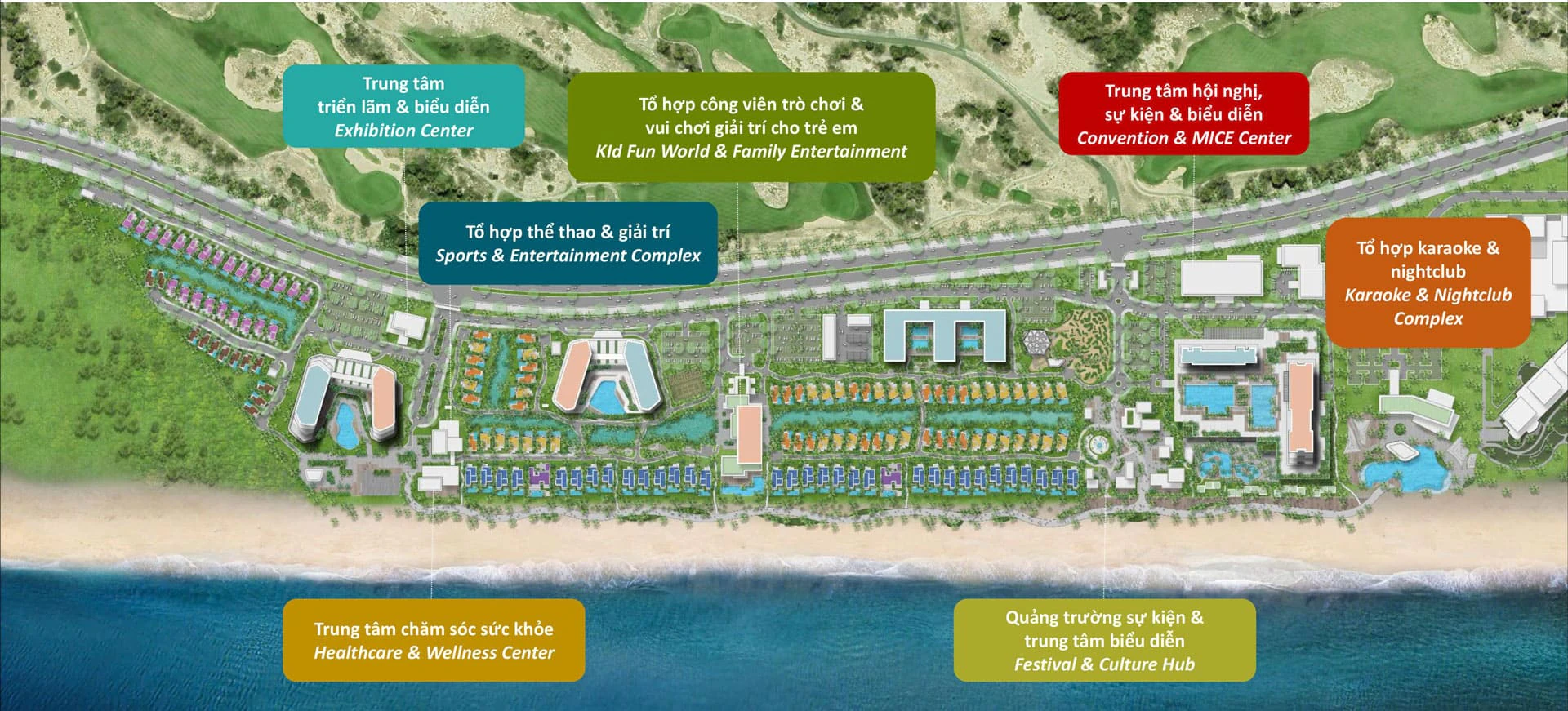Tiện ích tổng thể Maia Resort Hồ Tràm
